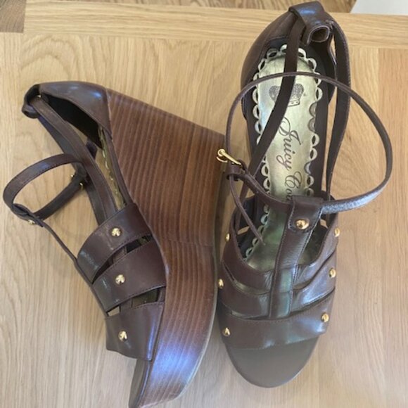 Juicy Couture wood wedges - size 9 - excellent condition - Picture 4 of 6